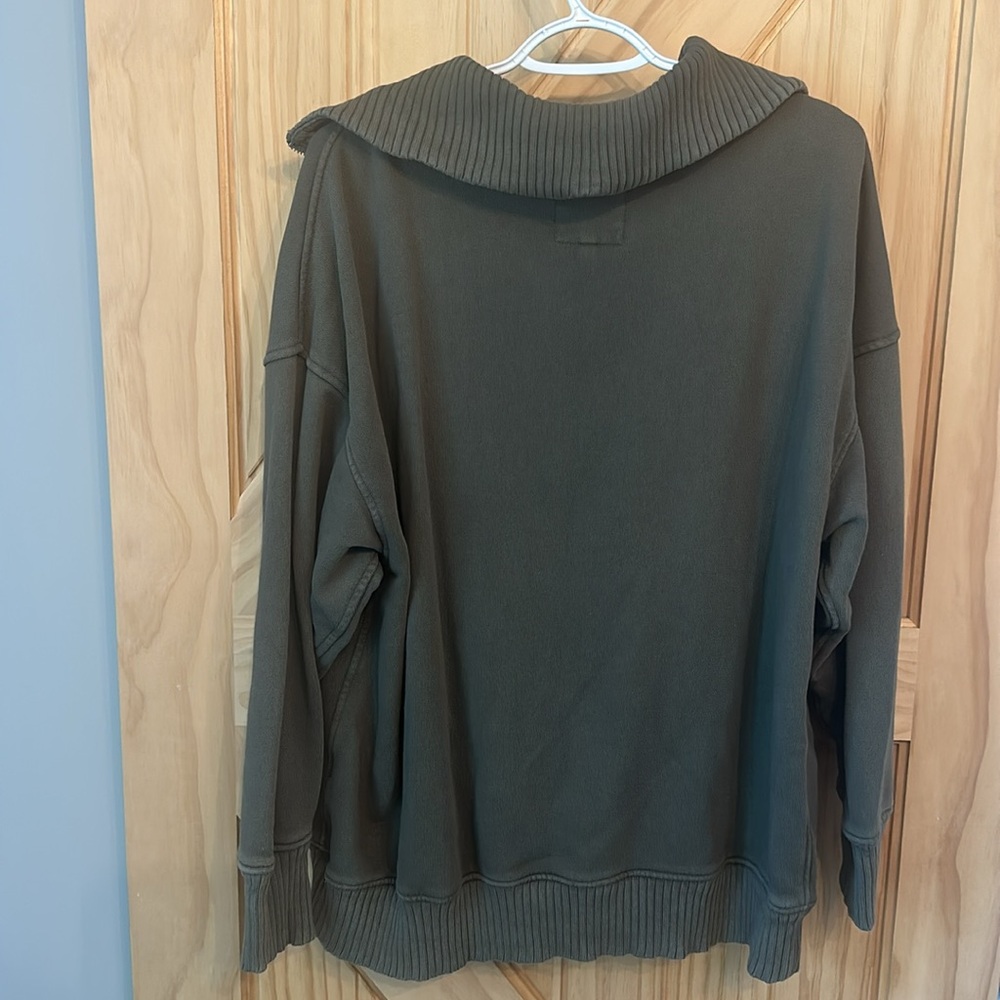Aerie Down To Earth Quarter Zip Sweatshirt - Picture 3 of 4